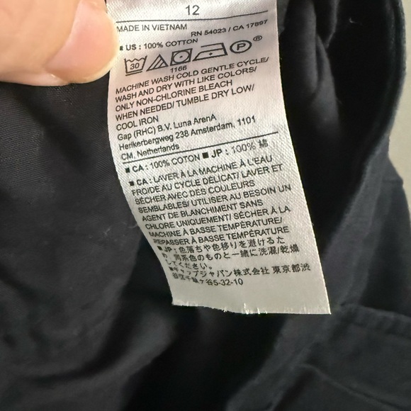 Banana Republic Explorer Nouve Wide Leg Pleated Pants Black 12 Cotton - Picture 9 of 10